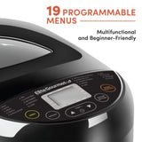 Elite Gourmet EBM8103B Programmable Bread Maker Machine 3 Loaf Sizes, 19 Menu...