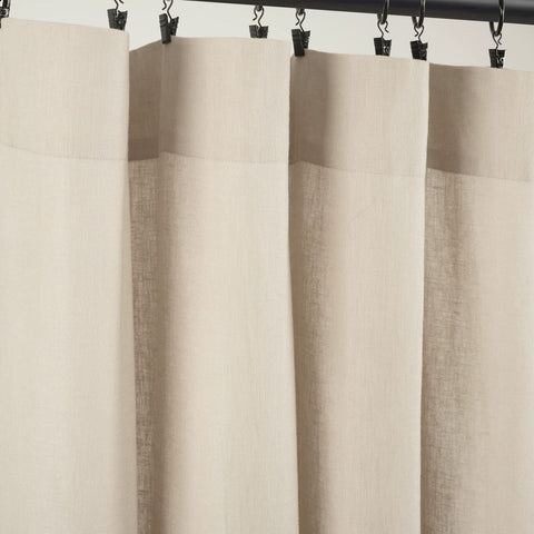 Lush Decor Belgian Flax Prewashed Linen Rich Cotton Blend Window Curtain Pane...