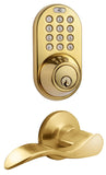 MiLocks DFL-02P Electronic Touchpad Entry Keyless Deadbolt and Passage Gold