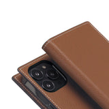 SLG D6 Hybrid Grain Leather Wallet Case for iPhone 14 - Handcrafted Diary Sty...