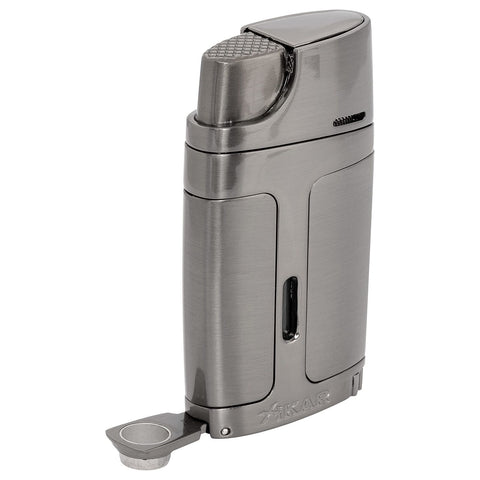 Xikar ELX Double Jet Flame Lighter with 9mm Cigar Punch, Ergonomic Design, G2...