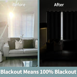 BGment 100% Blackout Curtains 108 Inch Long 2 Panles Set, Thermal Insulated T...