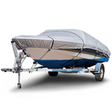 Budge B-150-X8 150 Denier V-Hull Boat Cover Silver 22'-25' Long (Beam Width U...
