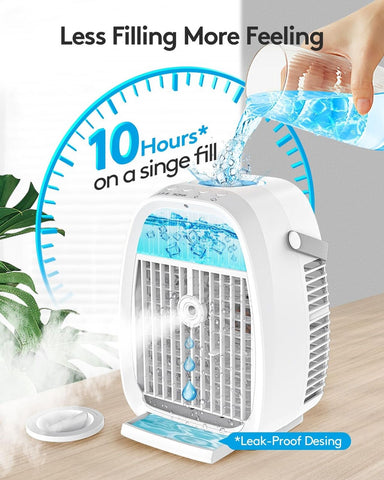 JYew AI Portable Air Conditioners Fan, Evaporative Mini Air Cooler, Misting H...