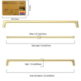 Amerdeco 10 Pack Brushed Brass Cabinet Pulls 12.5 Inch(320MM) Hole Centers Ki...