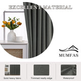 MUMFAS Blackout Pinch Pleated Curtain Panel,Energy Saving Thermal Insulated P...