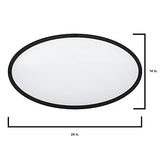 24 inch Matte Black Oval 40 Watt 2800 Lumens Dimmable 24 inches,