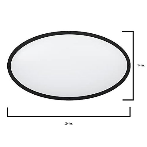 24 inch Matte Black Oval 40 Watt 2800 Lumens Dimmable 24 inches,