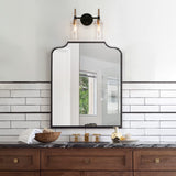 Durent Lighting Farmhouse Bathroom Light Fixtures, Black Gold 2-Light Vanity ...