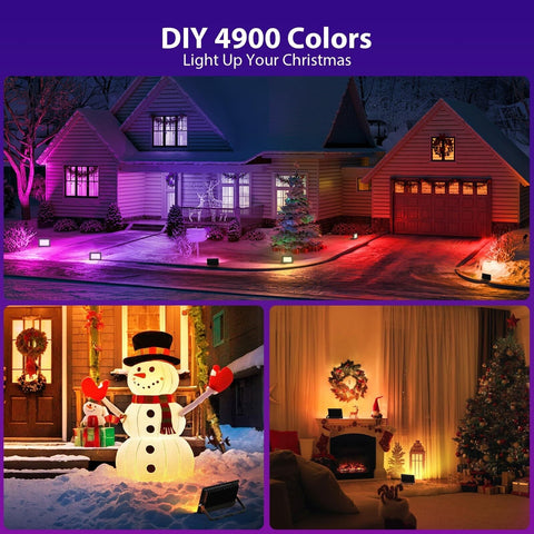 30W LED Flood Light Outdoor, 2700K Warm White RGB Flood Lights with Remote, D...