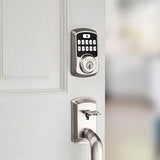 Kwikset 99420-001 Aura Bluetooth Programmable Keypad Door Lock Satin Nickel