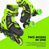 Yvolution Twista Skates 2 in 1 Adjustable Roller Beginner Skates Inline Skate...