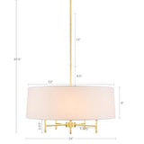 Hampton Hill Presidio Chandelier for Dining Room, 5-Light Chandelier for Entr...