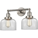 Innovations 208L-SN-G72-LED 2 Vertical Bath Vanity Light, Brushed Satin Nickel