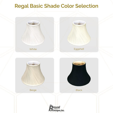 Royal Designs "Twisted Pleat Basic Lamp Shade, White, 7"" x 16"" x 12""" (BS-...