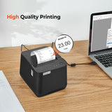 MUNBYN Thermal Receipt Printer P075, 3 1/8" 80mm POS Printer, USB Receipt Pri...