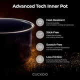 CUCKOO Micom Small Rice Cooker 10 Menu Options: White, Oatmeal, 3 CUP, WHITE