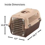 Richell Pet Travel Carrier Size Medium in Brown, Travel Carrier or Crate for ...