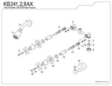 Kingston Brass KB248AX Twin Handle Tub and Shower Faucet with Decor Cross Han...