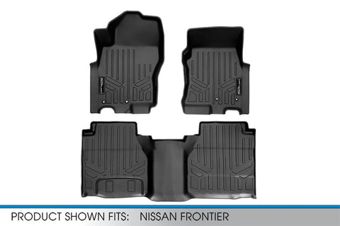 SMARTLINER All Weather Protection 2 Row Floor Liners Black for 2022-2024 Chev...