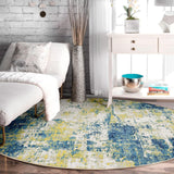 Washable Area Rugs 6ft Non-Slip Modern Abstract Soft for Living Room Entryway...