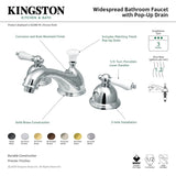 Kingston Brass KS3961PL Restoration Widespread Lavatory Faucet with Porcelain...