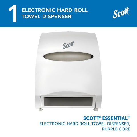 Scott Essential Electronic Towel Dispenser (48858), Fast Change, White with P...