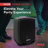 Pyle Bluetooth Karaoke PA Speaker - Indoor / Outdoor Portable Sound System wi...