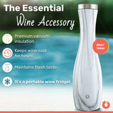 Snowfox Wine Carafe and Glass Set, Insulated Stainless Steel Carafe and Set o...