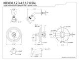 Kingston Brass KB3636AL Restoration Tub and Shower Faucet, Polished Nickel