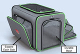 Wigzi Expandable Pet Travel Carrier for Cats, Small Dogs and Pets Up to 20lbs...