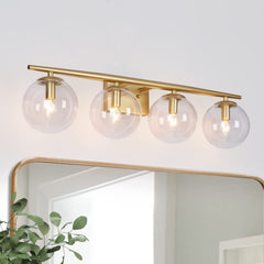 KSANA Gold Bathroom Light Fixtures, Modern Bathroom Vanity Light fixtures Ove...