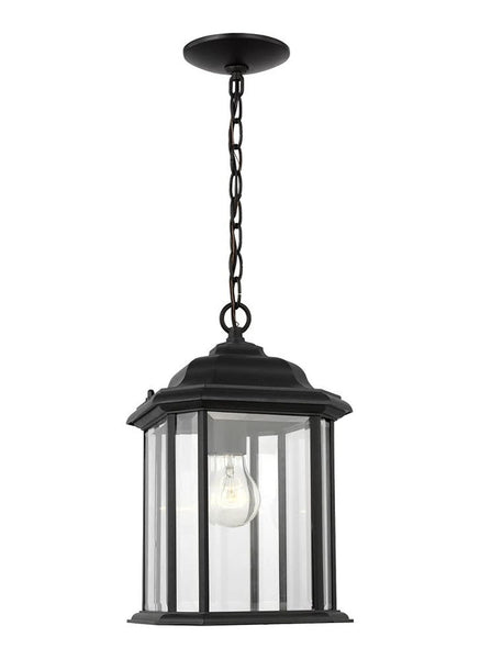 Generation Lighting 60031-12 One Light Outdoor Pendant Clear Black