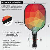 YC DGYCASI Pickleball Paddles Set of 2, USAPA Approved Pickleball Set, Fiberg...