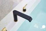 SITGES Polished Gold and Matte Black High Flow Bathtub Faucet,Solid Brass Dec...