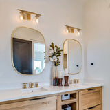 Bathroom Vanity Light Fixtures, 2-Light Gold Bathroom Light Fixtures, Gold Va...