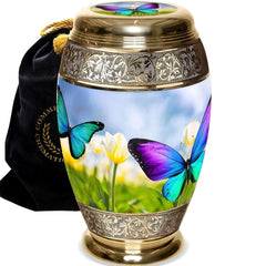 Wild Butterflies Cremation Urn for Ashes for Women - Personalized Cremation U...