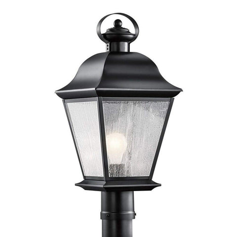 Kichler Mount Vernon 19.5" 1 Light Outdoor Post Light with Clear Seeded Glass...