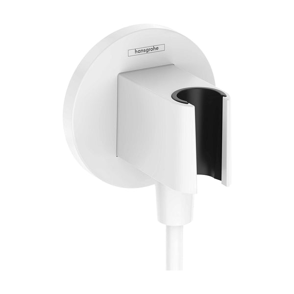 hansgrohe Handheld Shower Wall Outlet 1/2-inch Thread Connection in Matte Whi...