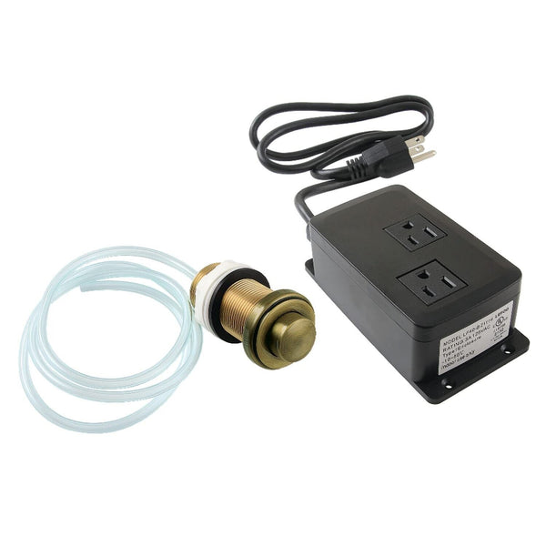 Kingston Brass KADK21AB Trimscape Dual Outlet Garbage Disposal Air Switch Kit...