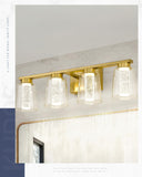 kudos Brushed Gold Vanity Light, 4-Light Bathroom Light Fixtures, Modern LED ...