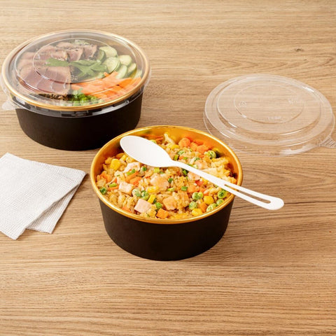 Restaurantware Foil Lux 25.3 OZ Take Out Container, 200 Insulated Foil Lining...