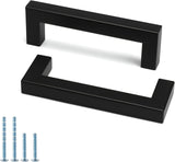 goldenwarm 30 Pack Black Square Bar Cabinet Pulls, 3-3/4in(96mm) Hole Center ...