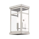 Livex Lighting 20702-91 Hopewell 2 Light Outdoor Wall Lantern, Brushed Nickel