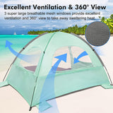 WhiteFang Beach Tent Anti-UV Portable Sun Shade Shelter for 3/4/6 Person, Ext...