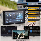 PyleUsa Single DIN Car Stereo Receiver - 7'' 1080P HD Touch Screen Bluetooth ...