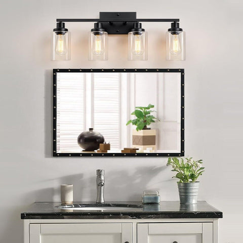26" Bathroom Vanity Light Fixtures Over Mirror,Black Bathroom Light Fixtures ...