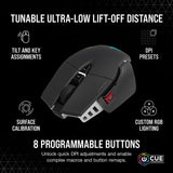 Corsair M65 RGB Ultra Wireless, Tunable FPS Wireless Gaming Mouse, Black