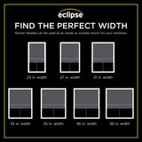 Eclipse Drew Roman Shades for Windows, Cordless 100% Blackout Shades, 23 in W...