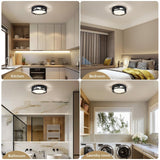 Dimmable LED Black Farmhouse Ceiling Light, 12 Inch Flush Mount Ceiling Light...